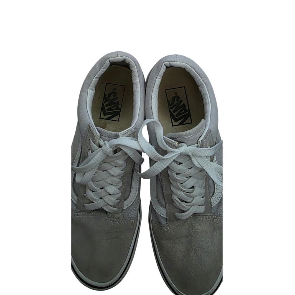 Vans Old Skool Low Top Sneakers Unisex 7 M 8.5 W Light Grey Suede Canvas - Picture 7 of 12